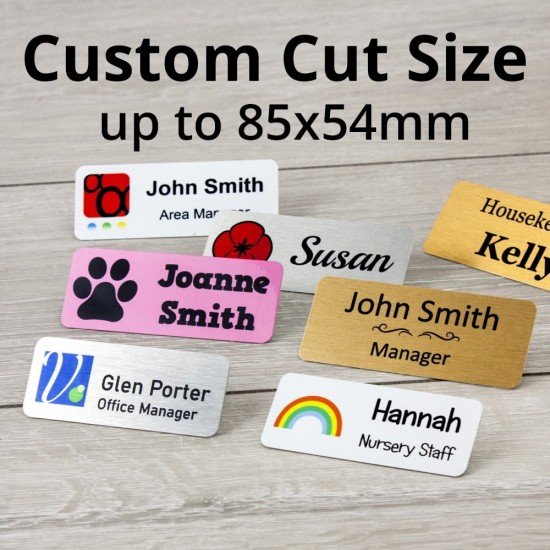 Personalised Custom Size Metal Name Badges