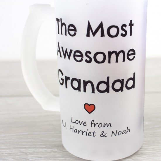 The Most Awesome - Personalised Photo Beer Stein Glass