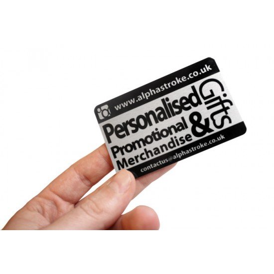 Personalised Metal Business/ Loyalty Cards - SINGLE SIDED