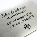 Personalised Silver Metal Keepsake Card